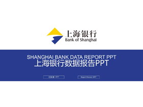 人物手势背景的宁波银行数据报告PPT模板