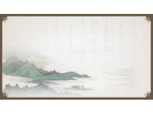 水墨中国画中国风PPT背景图片